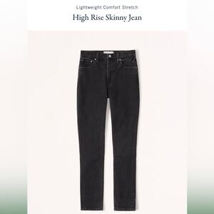Abercrombie High Rise Skinny Jean - Black